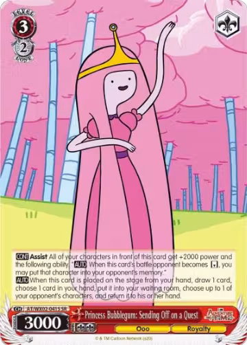 Princess Bubblegum: Sending Off on a Quest (SR) (AT/WX02-041S SR), Adventure Time — Weiß Schwarz card price