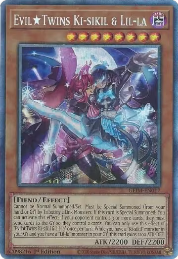 Evil Twins Ki-sikil & Lil-la (CR) (GEIM-EN017), Genesis Impact — Yu-Gi-Oh! card price