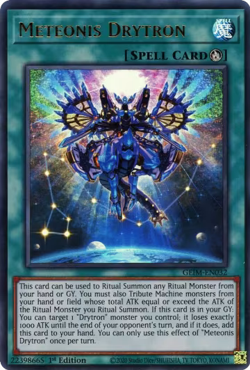 Meteonis Drytron (GEIM-EN032), Genesis Impact — Yu-Gi-Oh! card price