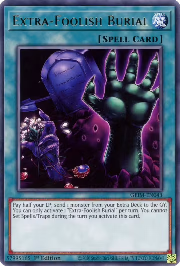 Extra-Foolish Burial (GEIM-EN043), Genesis Impact — Yu-Gi-Oh! card price