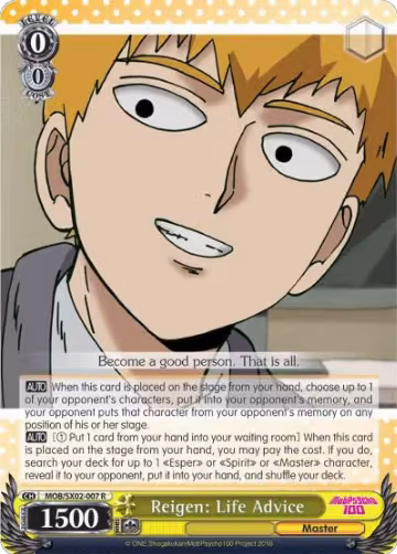 Reigen: Life Advice (MOB/SX02-007 R), Mob Psycho 100 — Weiß Schwarz card price