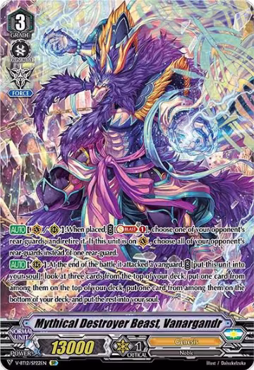 Mythical Destroyer Beast, Vanargandr (SP) (V-BT12/SP22EN), V-BT12: Divine Lightning Radiance — Vanguard card price