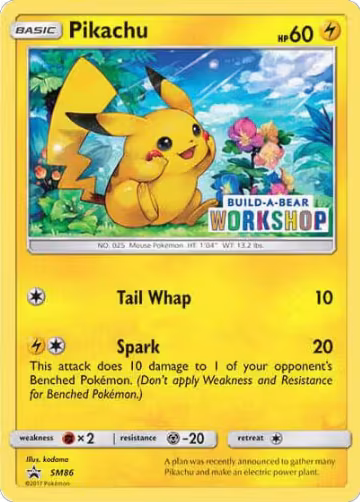 Pikachu - SM86 (Build-A-Bear Workshop Exclusive) (SM86), Miscellaneous Cards & Products — Pokémon card price