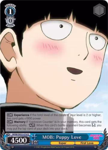 MOB: Puppy Love (MOB/SX02-074 R), Mob Psycho 100 — Weiß Schwarz card price