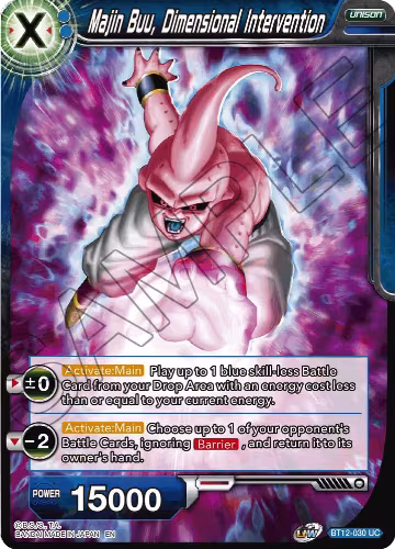 Majin Buu, Dimensional Intervention (BT12-030), Vicious Rejuvenation — DB Super card price