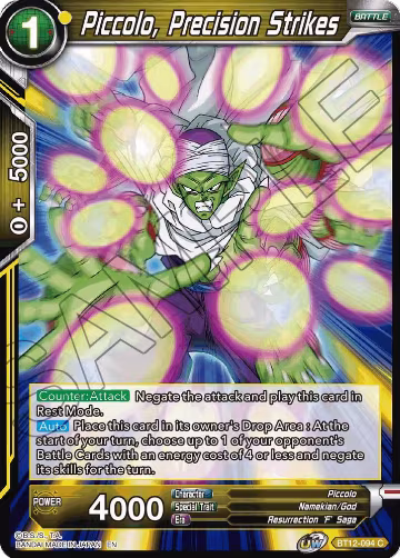 Piccolo, Precision Strikes (BT12-094), Vicious Rejuvenation — DB Super card price