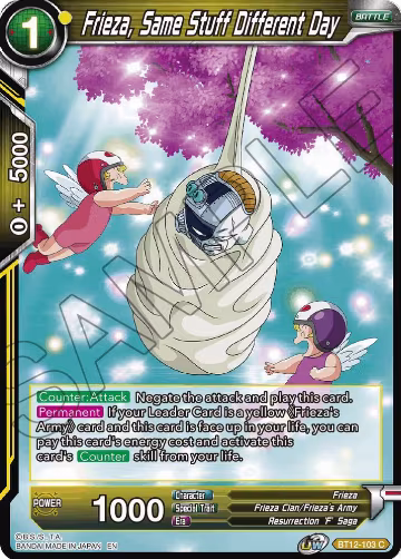 Frieza, Same Stuff Different Day (BT12-103), Vicious Rejuvenation — DB Super card price