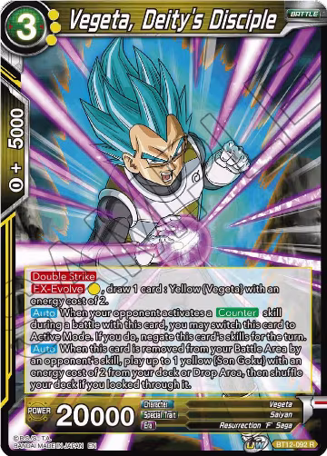 Vegeta, Deity's Disciple (BT12-092), Vicious Rejuvenation — DB Super card price