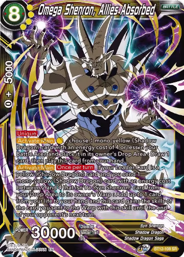 Omega Shenron, Allies Absorbed (BT12-108), Vicious Rejuvenation — DB Super card price