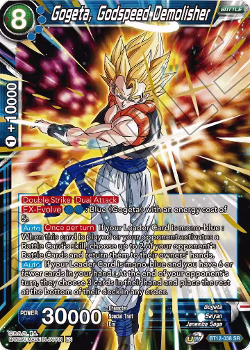 Gogeta, Godspeed Demolisher (BT12-038), Vicious Rejuvenation — DB Super card price