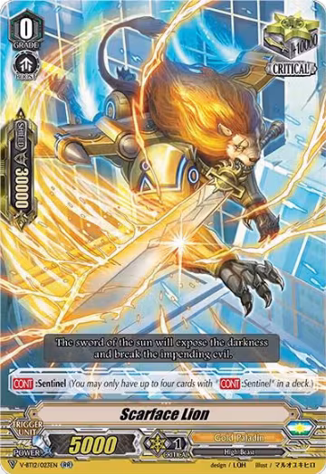 Scarface Lion (V-BT12/023EN), V-BT12: Divine Lightning Radiance — Vanguard card price