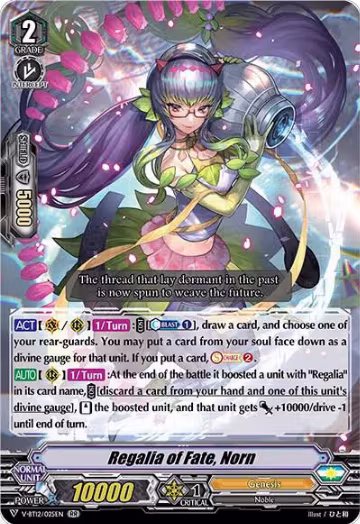 Regalia of Fate, Norn (V-BT12/025EN), V-BT12: Divine Lightning Radiance — Vanguard card price