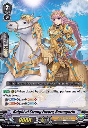 Knight of Strong Favors, Berengaria (V-BT12/036EN), V-BT12: Divine Lightning Radiance — Vanguard card price