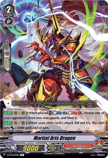 Martial Arts Dragon (V-BT12/044EN), V-BT12: Divine Lightning Radiance — Vanguard card price