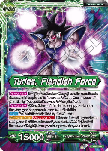 Turles // Turles, Fiendish Force (BT12-056), Vicious Rejuvenation — DB Super card price