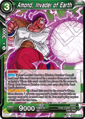 Amond, Invader of Earth (BT12-071), Vicious Rejuvenation — DB Super card price