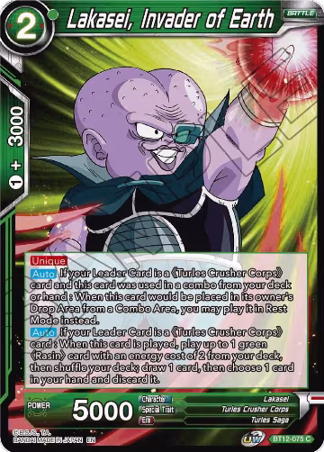 Lakasei, Invader of Earth (BT12-075), Vicious Rejuvenation — DB Super card price