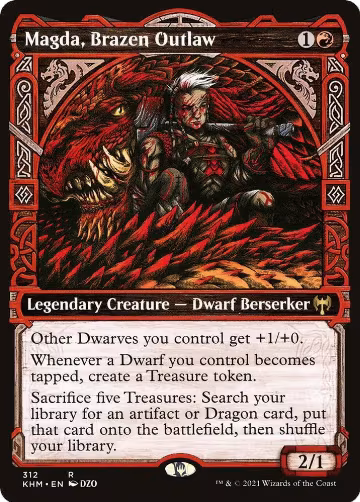 Magda, Brazen Outlaw (Showcase) (312), Kaldheim — Magic card price