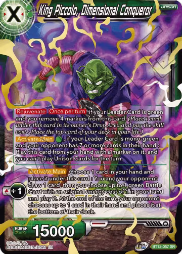 King Piccolo, Dimensional Conqueror (BT12-057), Vicious Rejuvenation — DB Super card price