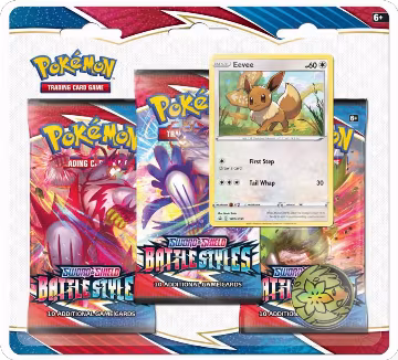 Battle Styles 3 Pack Blister [Eevee], Battle Styles — Pokémon sealed product price