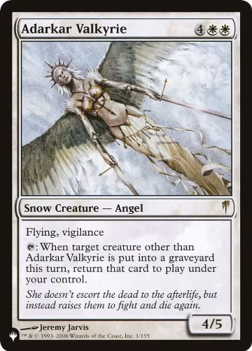 Adarkar Valkyrie (1/155), The List Reprints — Magic card price