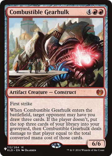 Combustible Gearhulk (112/264), The List Reprints — Magic card price