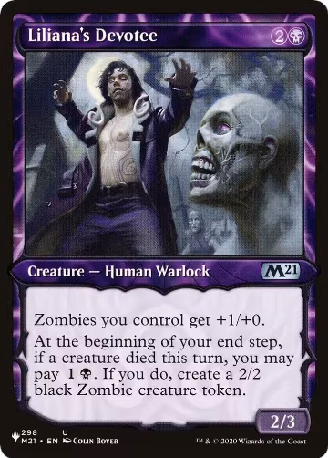 Liliana's Devotee (Showcase) (298/274), The List Reprints — Magic card price