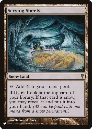 Scrying Sheets (149/155), The List Reprints — Magic card price