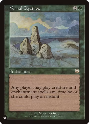 Vernal Equinox (283/350), The List Reprints — Magic card price