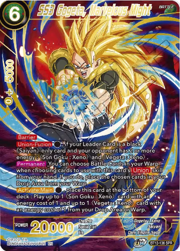 SS3 Gogeta, Marvelous Might (SPR) (BT12-136), Vicious Rejuvenation — DB Super card price