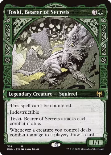 Toski, Bearer of Secrets (Showcase) (319), Kaldheim — Magic card price