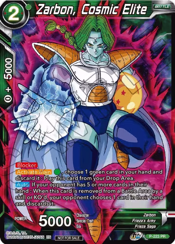 Zarbon, Cosmic Elite (Gold Stamped) (P-223), Tournament Promotion Cards — DB Super card price