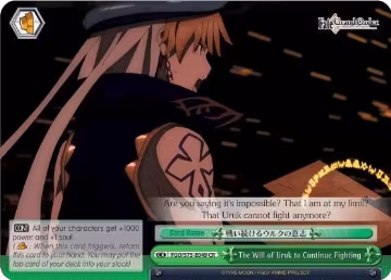 The Will of Uruk to Continue Fighting (FGO/S75-E049 CR), Fate/Grand Order Absolute Demonic Front: Babylonia — Weiß Schwarz card price