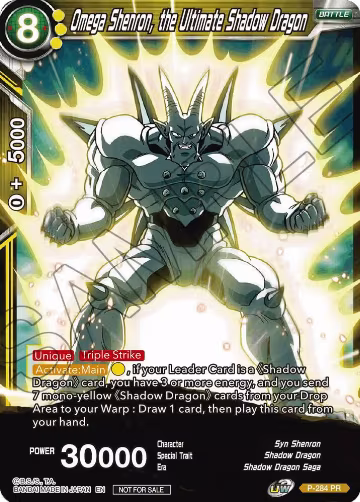 Omega Shenron, the Ultimate Shadow Dragon (Unison Warrior Series Tournament Pack Vol.3) (P-284), Tournament Promotion Cards — DB Super card price