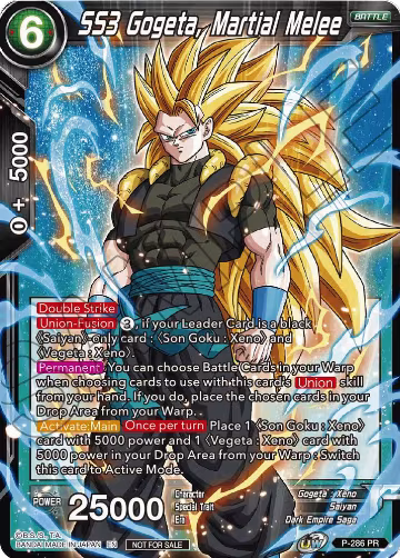 SS3 Gogeta, Martial Melee (Unison Warrior Series Tournament Pack Vol.3) (P-286), Tournament Promotion Cards — DB Super card price
