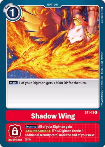 Shadow Wing (ST1-13 C), Starter Deck 01: Gaia Red — Digimon card price