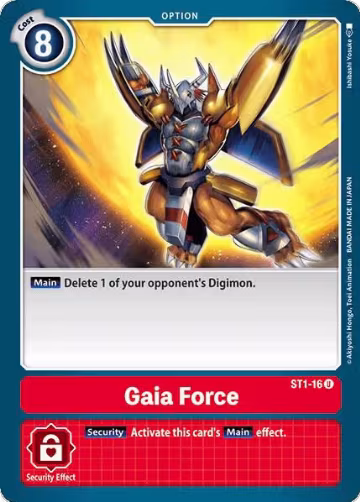 Gaia Force (ST1-16 U), Starter Deck 01: Gaia Red — Digimon card price