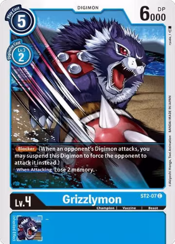 Grizzlymon (ST2-07 C), Starter Deck 02: Cocytus Blue — Digimon card price