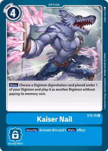 Kaiser Nail (ST2-15 C), Starter Deck 02: Cocytus Blue — Digimon card price