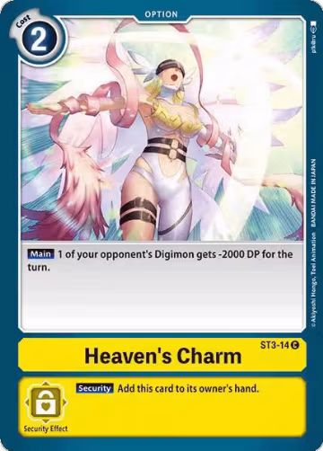 Heaven's Charm (ST3-14 C), Starter Deck 03: Heaven's Yellow — Digimon card price