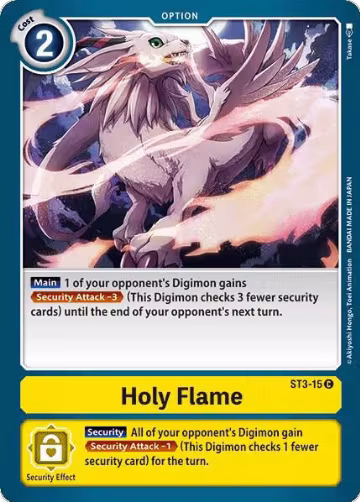 Holy Flame (ST3-015 C), Starter Deck 03: Heaven's Yellow — Digimon card price