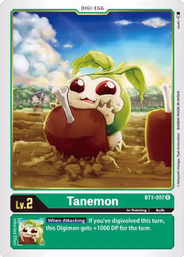 Tanemon (BT1-007 R), Release Special Booster 1.0 — Digimon card price