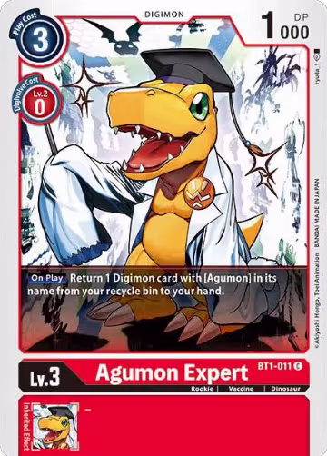Agumon Expert (BT1-011 C), Release Special Booster 1.0 — Digimon card price