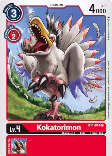 Kokatorimon (BT1-014 C), Release Special Booster 1.0 — Digimon card price