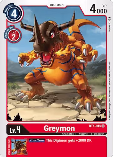 Greymon - BT1-015 (BT1-015 U), Release Special Booster 1.0 — Digimon card price