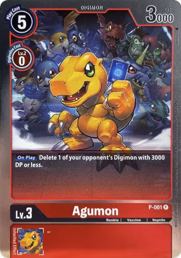 Agumon - P-001 (P-001 P), Digimon Promotion Cards — Digimon card price