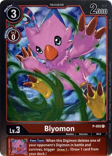 Biyomon - P-002 (P-002 P), Digimon Promotion Cards — Digimon card price