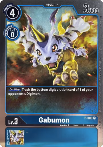 Gabumon - P-003 (P-003 P), Digimon Promotion Cards — Digimon card price