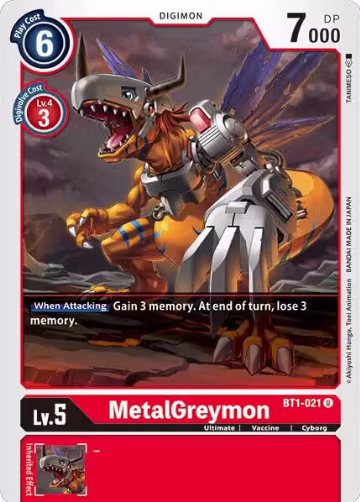 MetalGreymon - BT1-021 (BT1-021 U), Release Special Booster 1.0 — Digimon card price