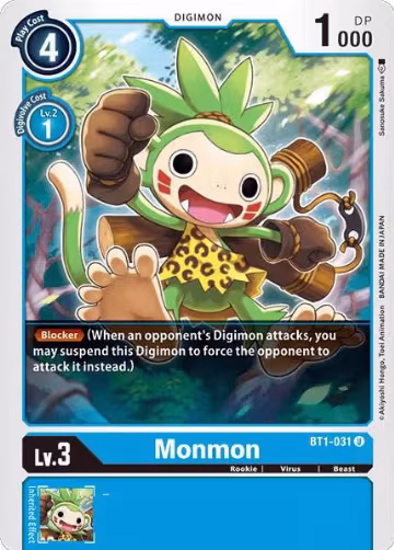 Monmon (BT1-031 U), Release Special Booster 1.0 — Digimon card price